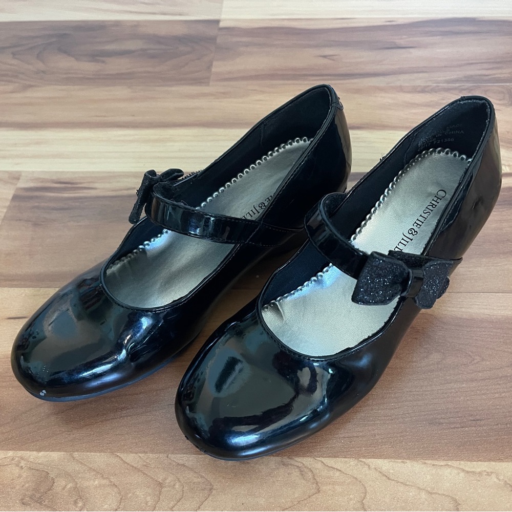 Christie & Jill Girls Dress Shoes Size 2 - Black